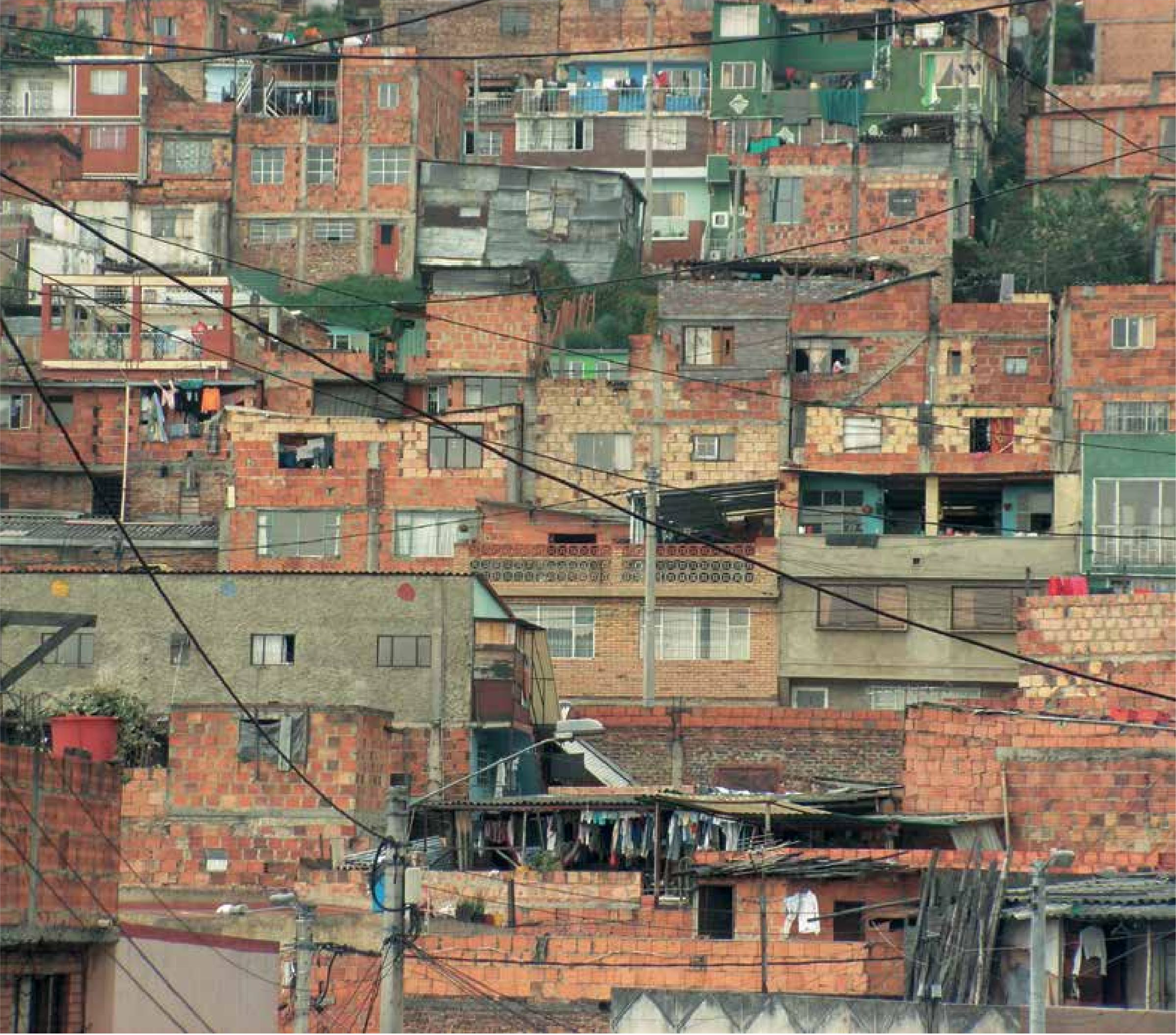 Barrio de autoconstrucción en Bogotá